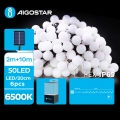 Aigostar - LED Solar Dekorativ slinga 50xLED/8 funktioner 12m IP65 kall vit