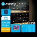 Aigostar - LED Solar Julkedja 100xLED/8 funktioner 4x1m IP65 varm vit