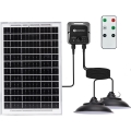 Aigostar - LED solarlampa med sensor 2xLED/35W/12V 6000 mAh 6500K IP65 Ø 15 cm + fjärrkontroll