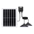 Aigostar - LED solcellsarmatur 2xLED/70W/12V 12000 mAh 6500K IP65 Ø 23,5 cm + fjärrkontroll