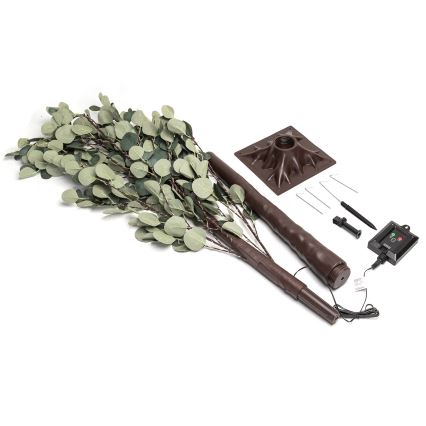 Aigostar - LED solär dekoration 210xLED/3,5m IP65 300 mAh varmvit eukalyptus