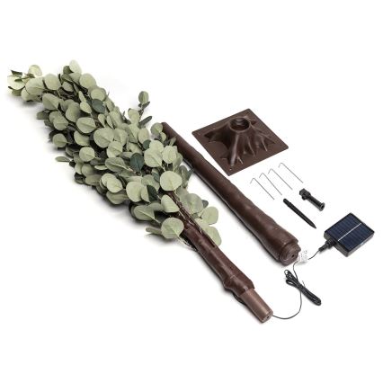 Aigostar - LED solär dekoration 285xLED/3,8m IP65 1200 mAh varmvit eukalyptus