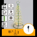 Aigostar - LED solcellsdekoration för jul, 66xLED/0,59W/3,7V, 100 cm, IP65, 130 mAh, julgran, varmvit