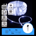 Aigostar - LED solcellsdriven julslinga 100x LED / 8 funktioner 12 m IP65 kallvit 800 mAh