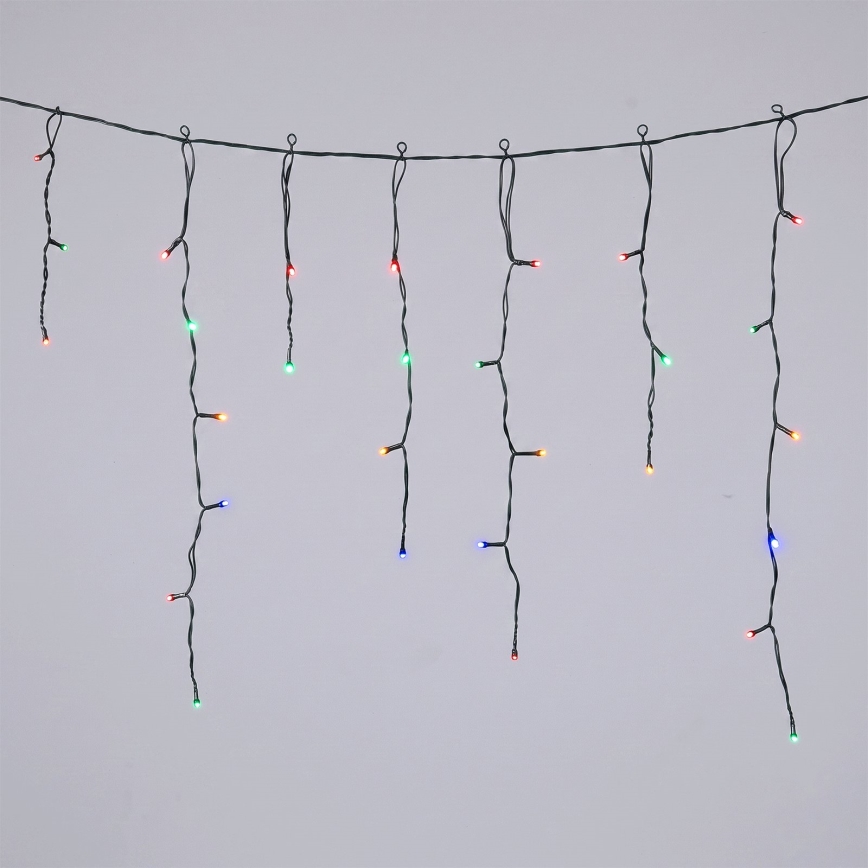 Aigostar - LED solcellsdriven julslinga 100xLED/8 funktioner 8x0,6m 800 mAh IP65 flerfärgad