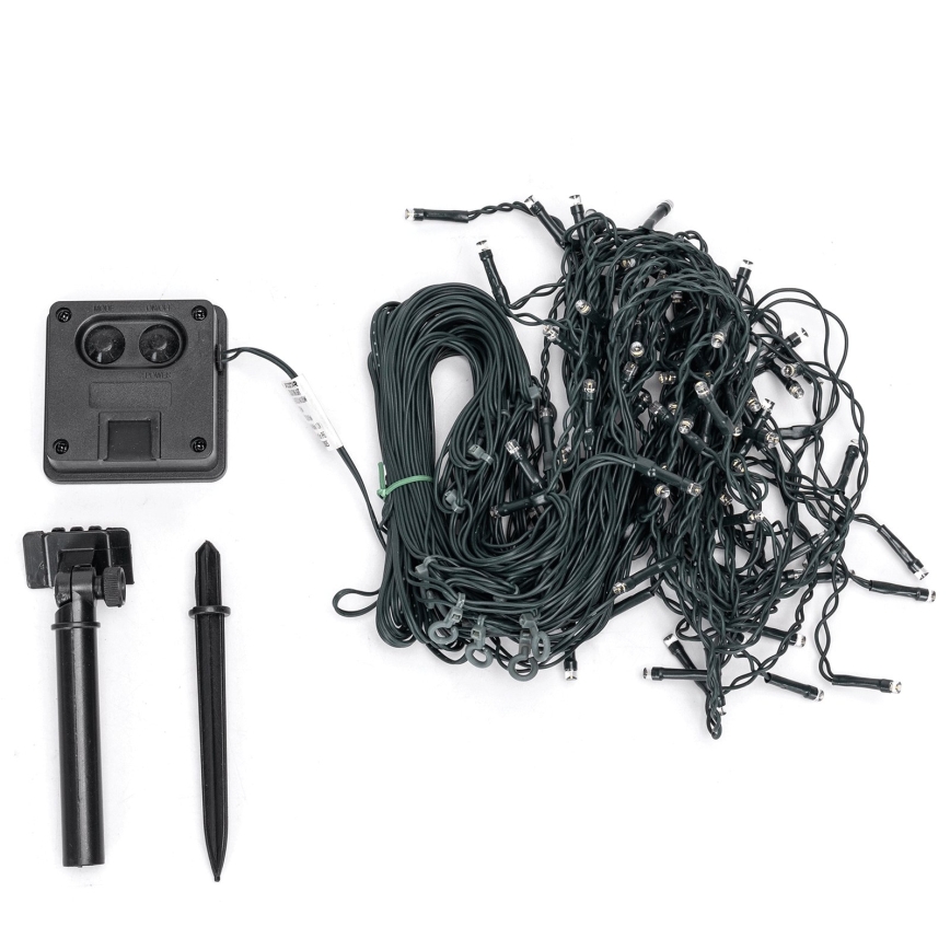 Aigostar - LED solcellsdriven julslinga 100xLED/8 funktioner 8x0,6m 800 mAh IP65 flerfärgad