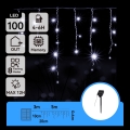 Aigostar - LED solcellsdriven julslinga 100xLED/8 funktioner 8x0,6m 500 mAh IP65 kallvit