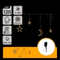 Aigostar - LED solcellsdriven julslinga 120xLED/8 funktioner 3x0,6m 500 mAh IP65 varmvit