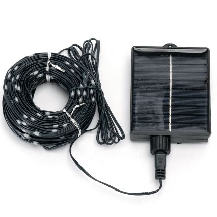 Aigostar - LED solcellsdriven julslinga 300xLED/8 funktioner 32m IP65 kallvit 1200 mAh
