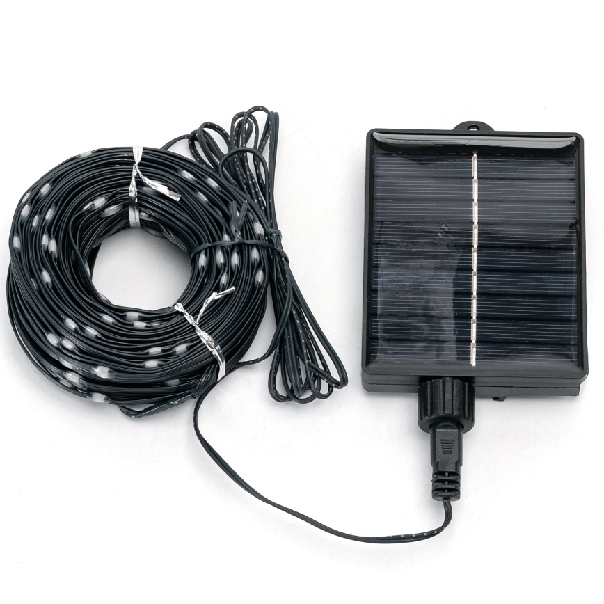 Aigostar - LED solcellsdriven julslinga 300xLED/8 funktioner 32m IP65 kallvit 1200 mAh