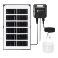 Aigostar - LED solcellsdriven ljuskrona LED/35W/12V 3000 mAh 6500 K IP65 Ø 10 cm + fjärrkontroll