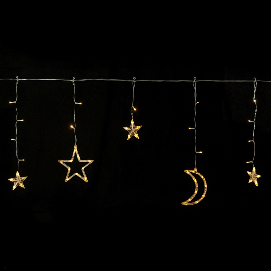 Aigostar - LED solcellsljusslinga 120xLED/8 funktioner 3x0,6m 500 mAh IP65 varmvit