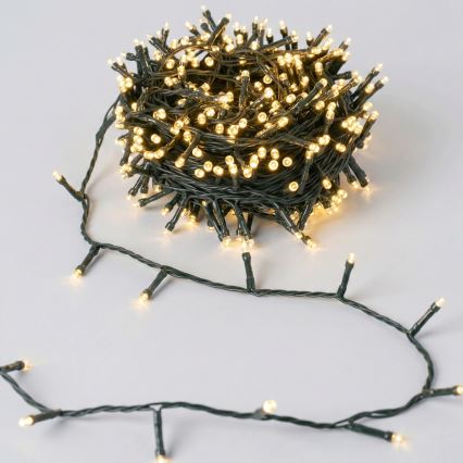 Aigostar - LED-solcellsdriven ljusslinga för jul 200 LED/8 funktioner 22 m IP65 varmvitt 800 mAh