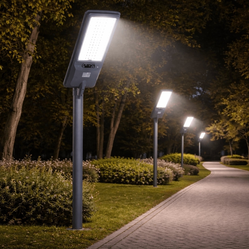 Aigostar - LED solcellsdriven gatlampa med sensor LED/400W/3,2V 4800mAh + fjärrkontroll