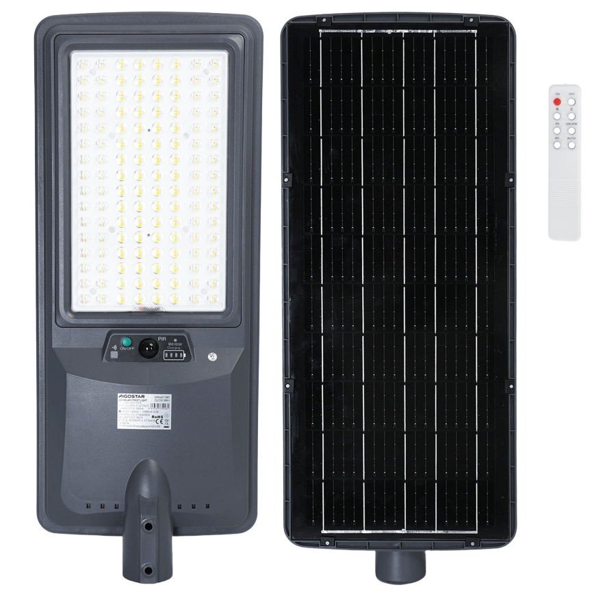 Aigostar - LED solcellsdriven gatlampa med sensor LED/400W/3,2V 4800mAh + fjärrkontroll