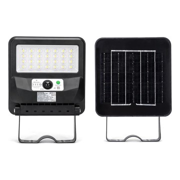 Aigostar - LED solcellsgatulampa med sensor LED/50W/3,2V 1000mAh 6500K + fjärrkontroll
