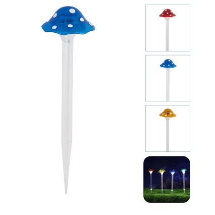 Aigostar - LED Solcellslampa LED/0,006W/1,2V 100 mAh 2700K IP44 blå
