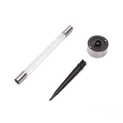 Aigostar - LED Solcellslampa LED/0,006W/1,2V 36,7 cm matt krom 2700K 40 mAh IP44