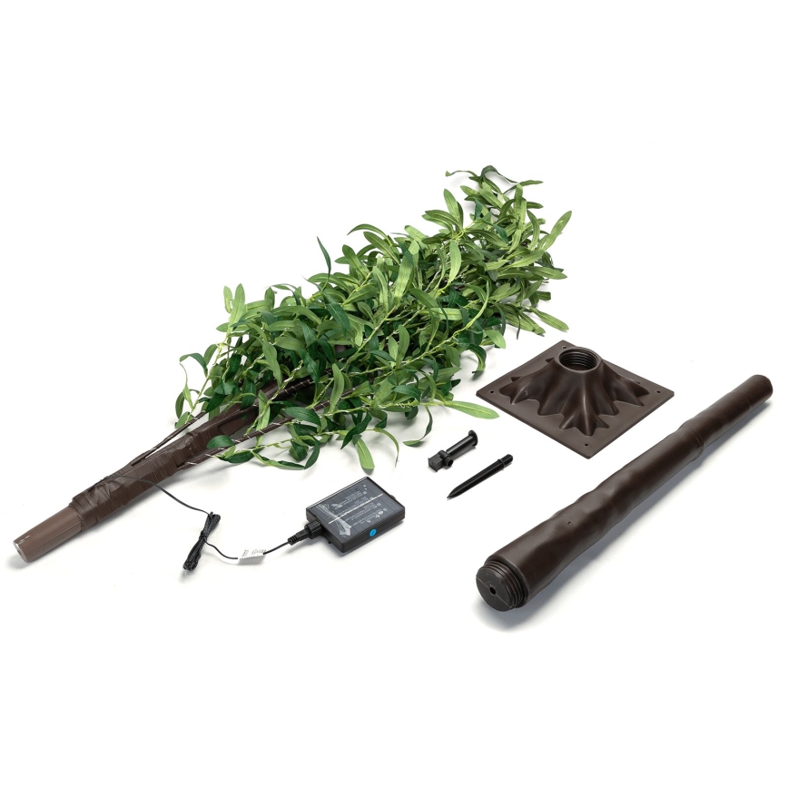 Aigostar - LED solardekoration 285xLED/3,8m IP65 1200 mAh varmvit oliv