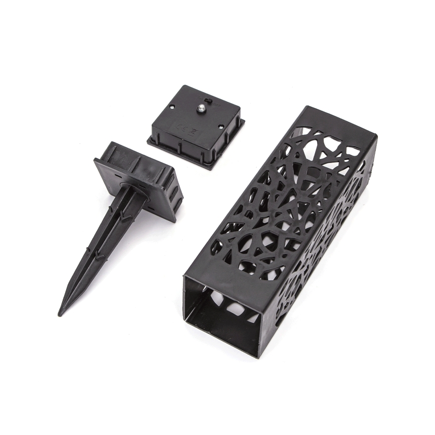 Aigostar - LED-solcellslampa LED/0,006W/1,2V 100 mAh 28,5 cm svart 3000K IP44