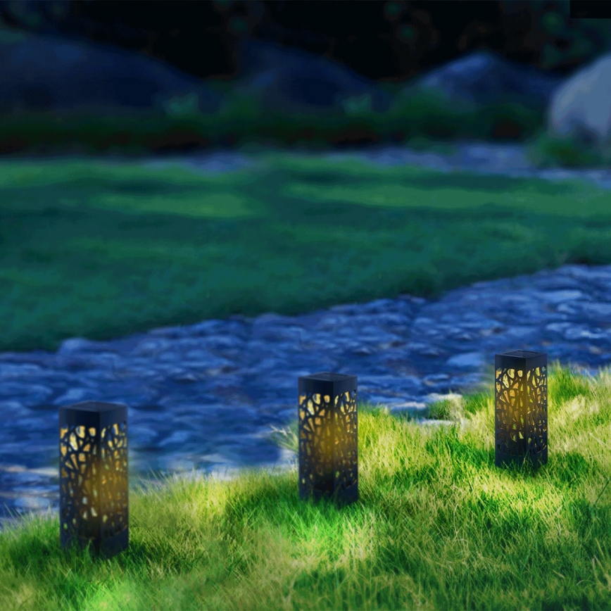 Aigostar - LED Solarlampa LED/0,006W/1,2V 28,5 cm svart 2700K IP44 100 mAh