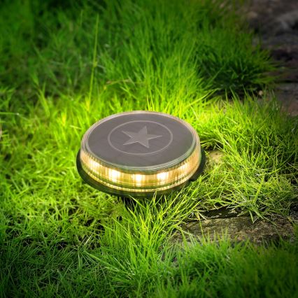 Aigostar - LED solcellslampa LED/0,6W/5,5V 24,5 cm 500 mAh 3200K IP66 svart