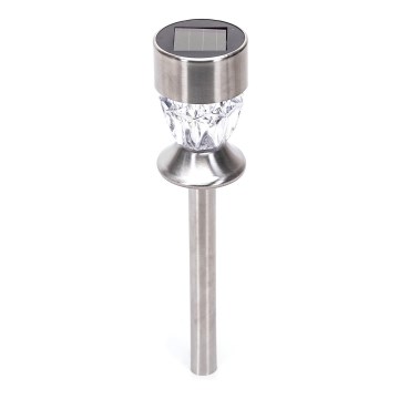 Aigostar - LED solcellslampa LED/1,2 lm/1,2 V 35,5 cm matt krom 2700 K IP44 100 mAh