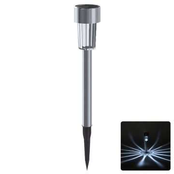 Aigostar - LED-solcellslampa LED/2V IP44 40 mAh matt krom