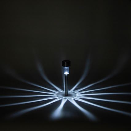 Aigostar - LED-solcellslampa LED/2V IP44 40 mAh matt krom