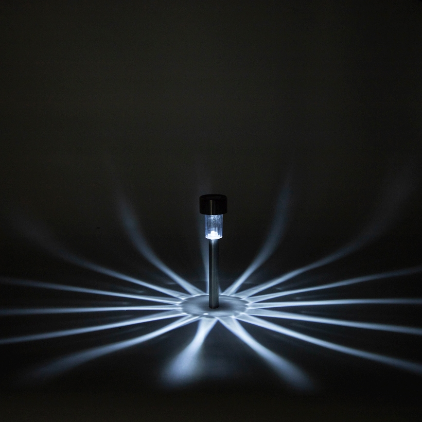Aigostar - LED-solcellslampa LED/2V IP44 40 mAh matt krom