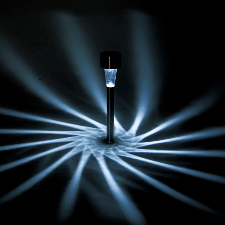 Aigostar - LED-solcellslampa LED/2V IP44 40 mAh matt krom