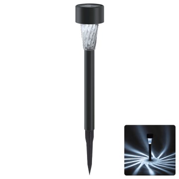 Aigostar - LED-solcellslampa LED/2V IP44 40 mAh svart