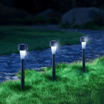 Aigostar - LED-solcellslampa LED/2V IP44 40 mAh svart