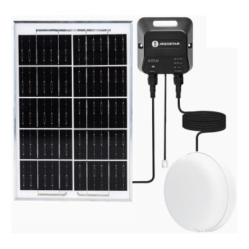 Aigostar - LED-solcellslampa LED/70W/12V 6000 mAh 6500K IP65 Ø 20,5 cm + fjärrkontroll