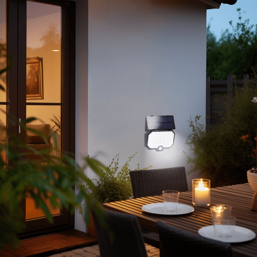 Aigostar - LED solcellslampa med rörelsesensor LED/2,4W/3,7V 1800 mAh IP65