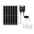 Aigostar - LED-solcellslampa med sensor 2xLED/70W/12V 12000 mAh 6500K IP65 Ø 12 cm + fjärrkontroll