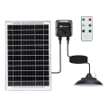 Aigostar - LED solcellslampa med sensor LED/70W/12V 6000 mAh 6500K IP65 Ø 23,5 cm + fjärrkontroll