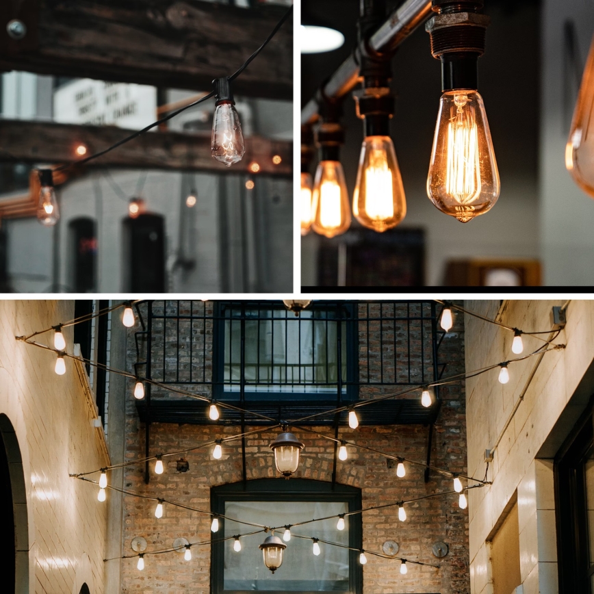 Aigostar - LED Solcellslinga 10xLED/3,8m IP44 varm vit