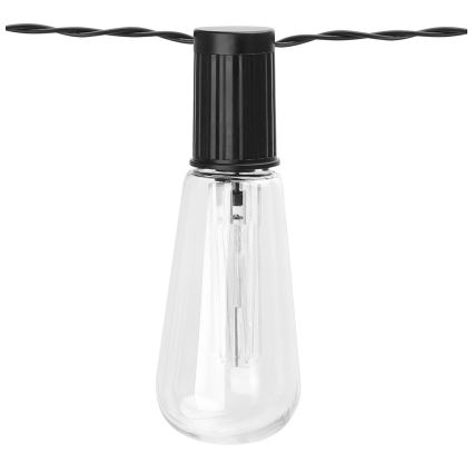 Aigostar - LED Solcellslinga 10xLED/3,8m IP44 varm vit