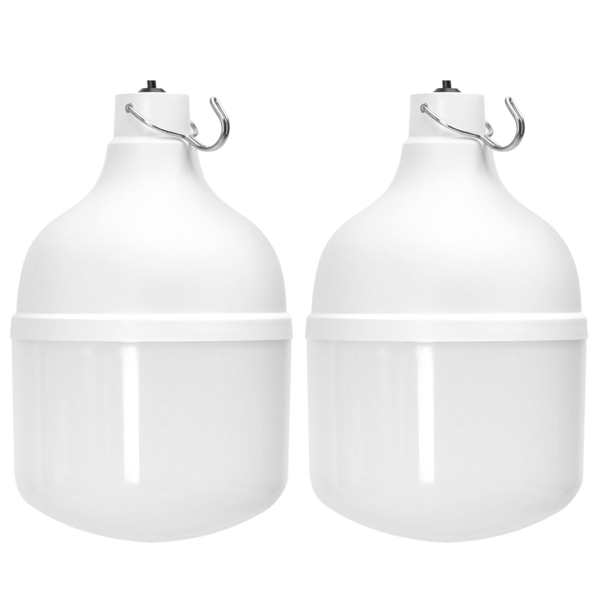 Aigostar - LED solcellsljuskrona 2xLED/35W/12V 6000 mAh 6500K diameter 10 cm + fjärrkontroll