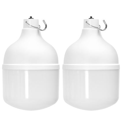 Aigostar - LED solcellsljuskrona med sensor 2xLED/35W/12V 6000 mAh 6500K diameter 10 cm + fjärrkontroll