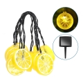 Aigostar - LED solcellsljusslinga 10xLED/3,8m IP44 600 mAh varmvit