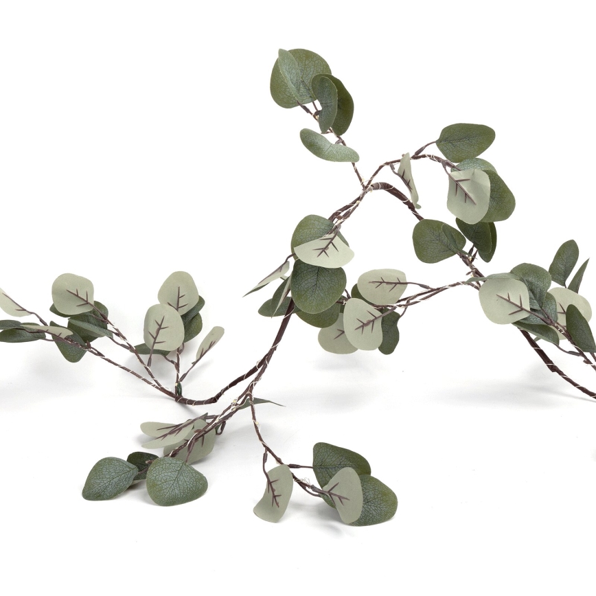 Aigostar - LED Solcellsljusslinga 110xLED/4m IP65 300 mAh varmvit eukalyptus