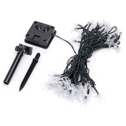 Aigostar - LED solcellsljusslinga för jul 50xLED/8 funktioner 12m 800mAh IP65 varmvit