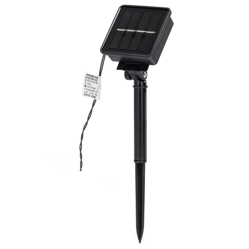 Aigostar - LED solcellsljusslinga för jul 50xLED/8 funktioner 12m 800mAh IP65 varmvit