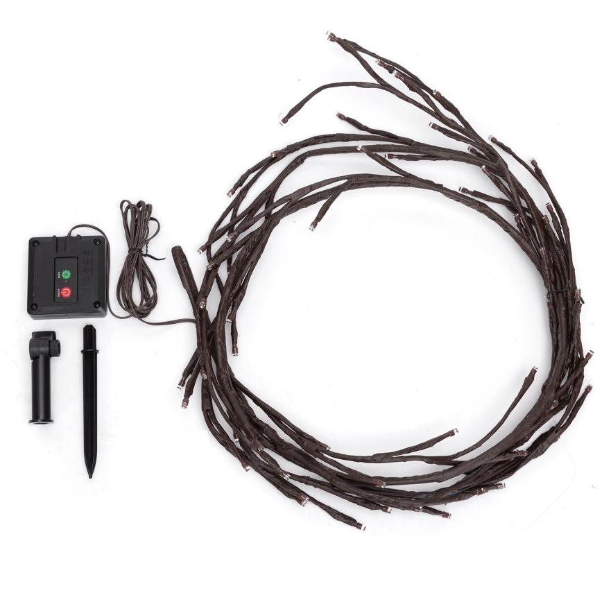 Aigostar - LED solcellsljusslinga 72xLED/4m IP65 300 mAh varmvit för trädgrenar