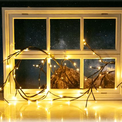 Aigostar - LED solcellsljusslinga 72xLED/4m IP65 300 mAh varmvit för trädgrenar