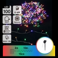 Aigostar - LED solcellsljusslinga för jul 100xLED/8 funktioner 12 m IP65 flerfärgad 800 mAh