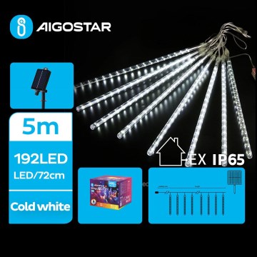 Aigostar - LED solcellsljusslinga för jul 192xLED/8m IP65 1200 mAh kallvit