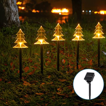 Aigostar - LED Solcellsljusstake för jul LED/0,054W/1,2V 1m IP65 varmvit